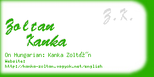 zoltan kanka business card